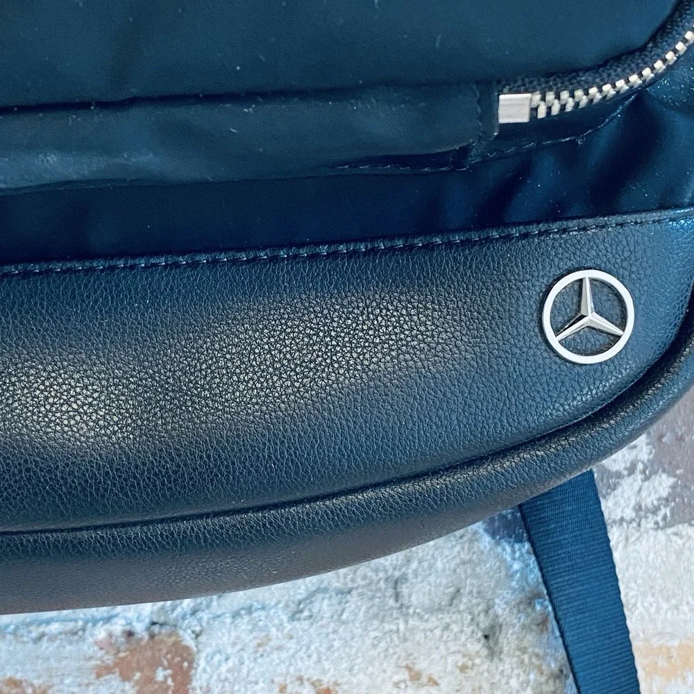 Haerfest x Mercedes Benz Limited Edition Black Nylon Leather Travel Backpack